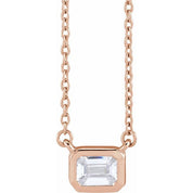 14K Lab-Grown Diamond Adjustable 16-18" Necklace with 1 CTW and 1/2 CTW Options
