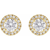 14K Yellow 1 CTW Lab-Grown Diamond Stud Earrings