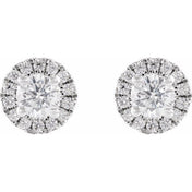 14K White 1/2 CTW Lab-Grown Diamond Stud Earrings