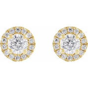 14K Yellow 1/2 CTW Lab-Grown Diamond Stud Earrings