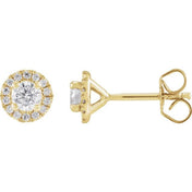14K Yellow 1/2 CTW Lab-Grown Diamond Stud Earrings