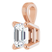 14K Rose 1/4 CT Lab-Grown Diamond Pendant
