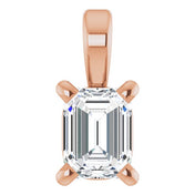 14K Rose 1/4 CT Lab-Grown Diamond Pendant