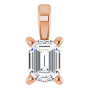 14K Rose 1/4 CT Lab-Grown Diamond Pendant