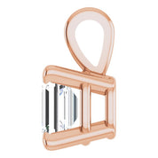 14K Rose 1/4 CT Lab-Grown Diamond Pendant