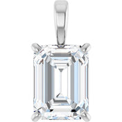 Sterling Silver 1 CT Lab-Grown Diamond Pendant