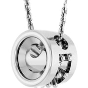 14K White 4 mm Round .07 CTW Natural Diamond 18" Necklace