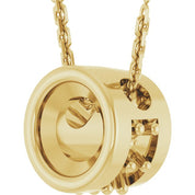 14K Yellow 4 mm Round .07 CTW Natural Diamond 18" Necklace
