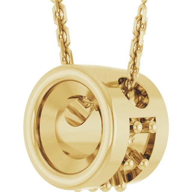 14K Yellow 4 mm Round .07 CTW Natural Diamond 18" Necklace