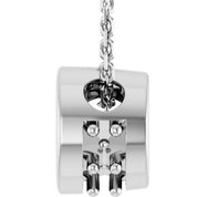 14K White 4 mm Round .07 CTW Natural Diamond 18" Necklace