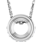 14K White 4 mm Round .07 CTW Natural Diamond 18" Necklace
