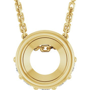 14K Yellow 4 mm Round .07 CTW Natural Diamond 18" Necklace