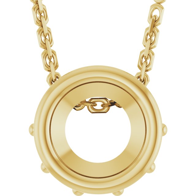 14K Yellow 4 mm Round .07 CTW Natural Diamond 18" Necklace
