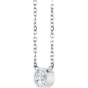 Platinum 1/5 CT Natural Diamond 16-18" Necklace