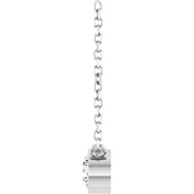 Platinum 1/5 CT Natural Diamond 16-18" Necklace