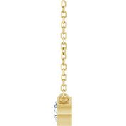 14K Yellow 1/5 CT Natural Diamond 16-18" Necklace