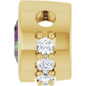 14K Yellow Lab-Grown Alexandrite & 1/10 CTW Natural Diamond Pendant