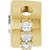 14K Yellow Natural White Sapphire & 1/10 CTW Natural Diamond Pendant