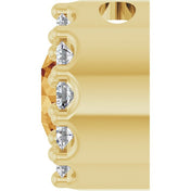 14K Yellow Natural Citrine & .08 CT Natural Diamond Halo-Style Pendant