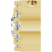 14K Yellow Natural White Sapphire & .08 CT Natural Diamond Halo-Style Pendant