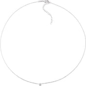 14K White 1/2 CTW Natural Diamond Ultra-Lightweight 16-18" Necklace