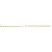 14K Yellow 1/5 CT Natural Diamond Link 7" Bracelet