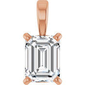 14K Rose 1/3 CT Natural Diamond Pendant