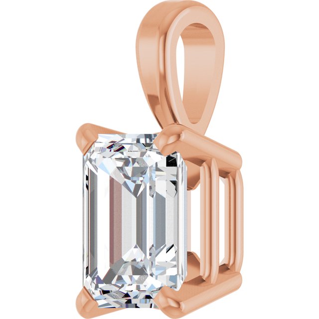 14K Rose 1/2 CT Natural Diamond Pendant