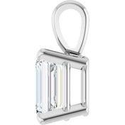 Sterling Silver 1/2 CT Natural Diamond Pendant