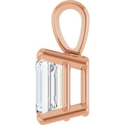 14K Rose 1/3 CT Natural Diamond Pendant
