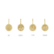14K Rose .015 CT Natural Diamond Water Element Charm/Pendant