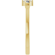 14K Yellow 1/6 CTW Natural Diamond Semi-Set Stackable Ring