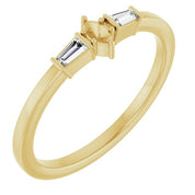 14K Yellow 3.5x2 mm Marquise .08 CTW Natural Diamond Semi-Set Stackable Ring