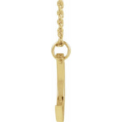 14K Yellow .01 CT Natural Diamond Crescent Moon 16-18" Necklace