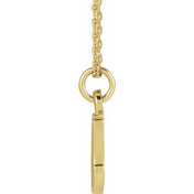 14K Yellow Petite Initial A 16" Necklace
