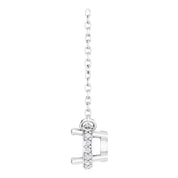14K White 4.5 mm Round .04 CTW Natural Diamond Hidden Halo 18" Necklace