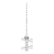 14K White 5 mm Round .05 CTW Natural Diamond Hidden Halo 18" Necklace