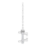 14K White 5.5 mm Round .06 CTW Natural Diamond Hidden Halo 18" Necklace