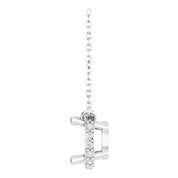 14K White 6.5 mm Round .06 CTW Natural Diamond Hidden Halo 18" Necklace