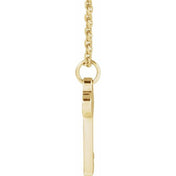 14K Yellow .0025 CT Natural Diamond Key 16-18" Necklace