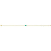 14K Yellow Natural Emerald  6 1/2-7-1/2" Bracelet