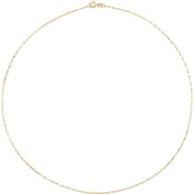 14K Yellow 1.25 mm Figaro 18" Chain