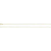 14K Yellow 1.25 mm Figaro 18" Chain