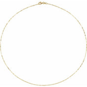 14K Yellow 1.25 mm Paperclip-Style 20" Chain