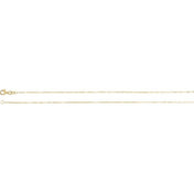 14K Yellow 1.25 mm Paperclip-Style 20" Chain