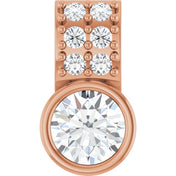 14K Rose 1/4 CTW Lab-Grown Diamond Pendant