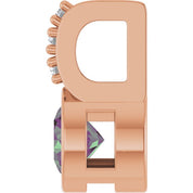 14K Rose Lab-Grown Alexandrite & .04 CTW Natural Diamond Pendant