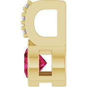 14K Yellow Natural Ruby & .04 CTW Natural Diamond Pendant