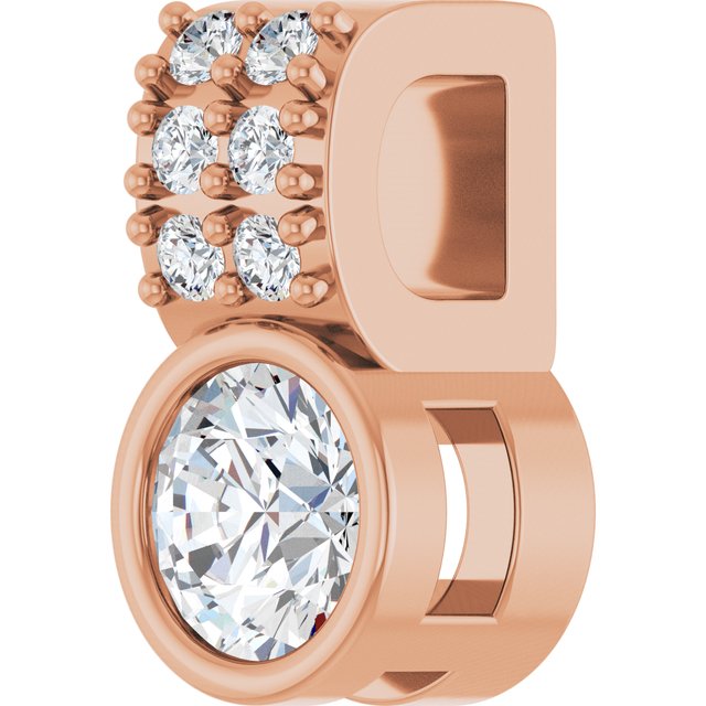 14K Rose 1/4 CTW Lab-Grown Diamond Pendant