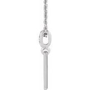 Sterling Silver .02 CTW Natural Diamond Engravable 16-18" Necklace